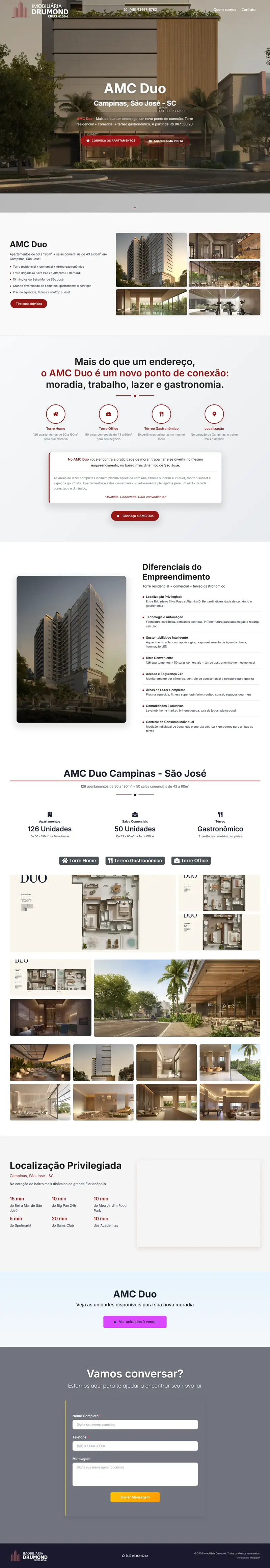 Landing page AMC Duo criada pela Vibe Sites