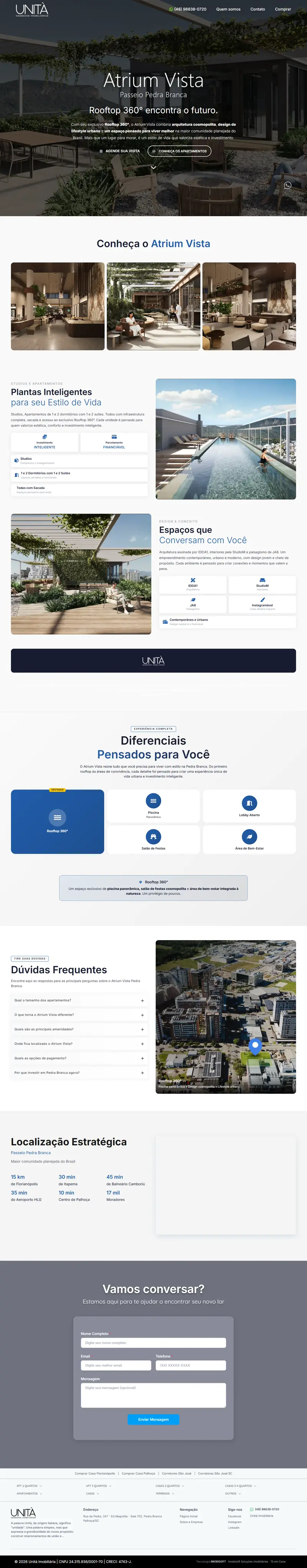 Atrium Vista - Landing Page Imobiliária