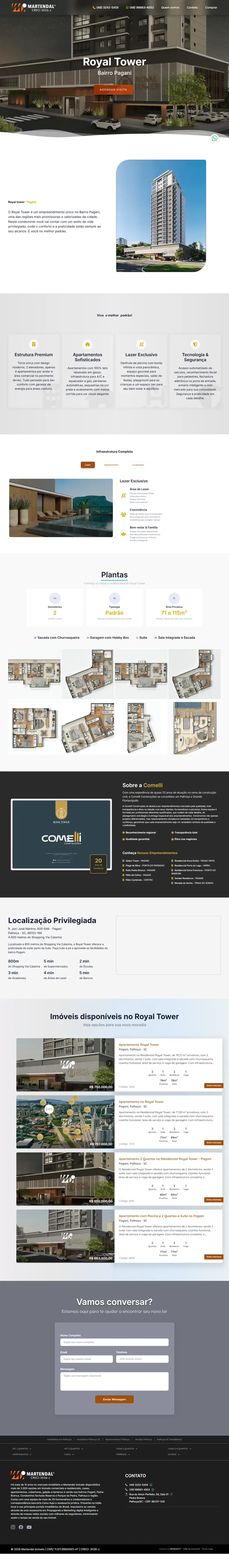 Royal Tower - Landing Page Imobiliária
